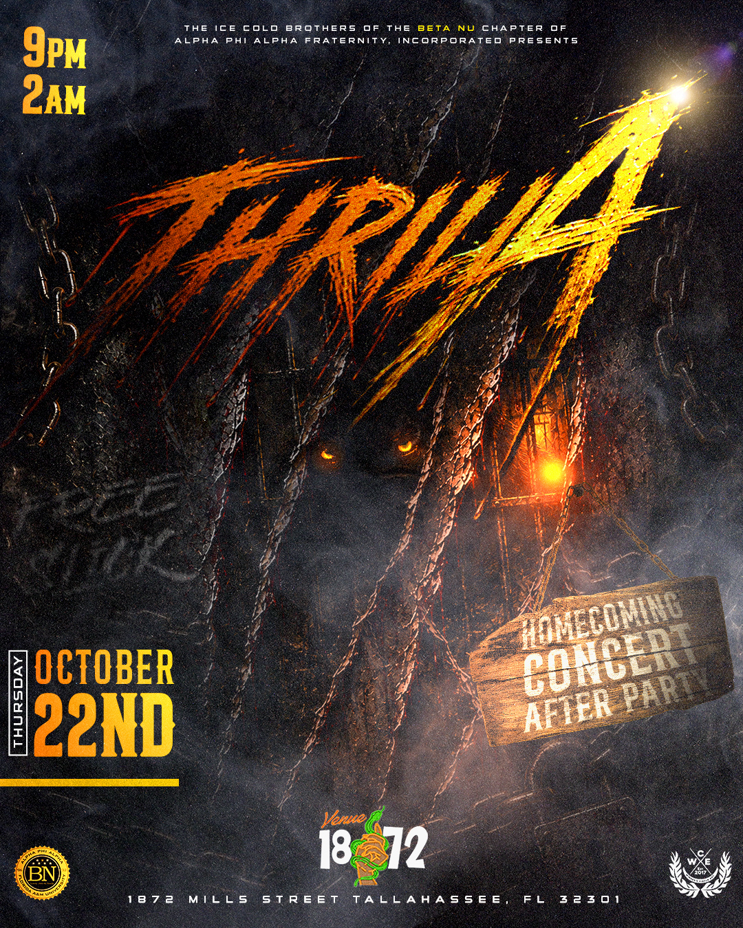 THRILLA ( BETA NU APLHAS) HOMECOMING CONCERT AFTER PARTY